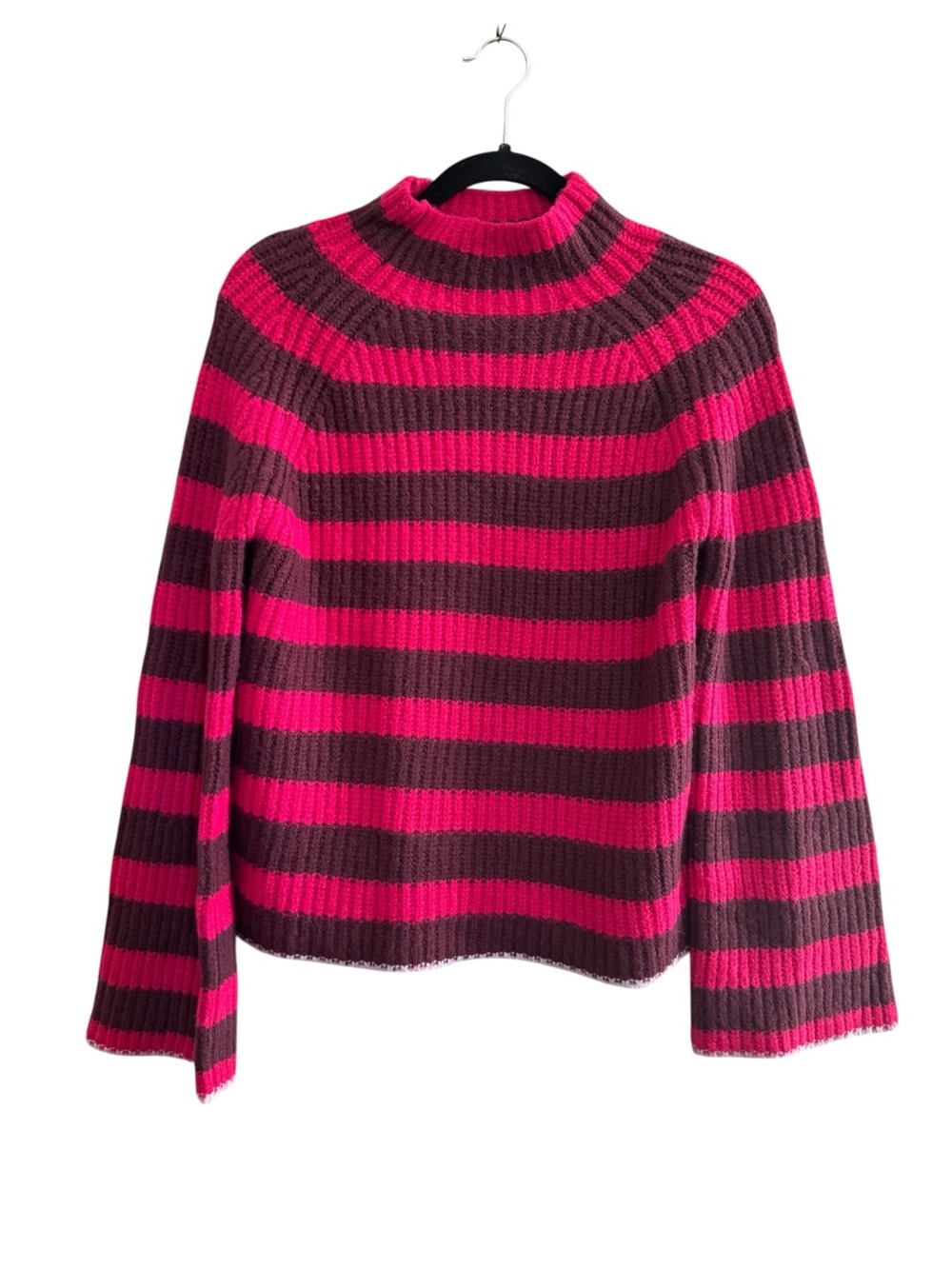 Maeve Anthropologie Mock Neck Wool Yak Blend Bell Sleeve Sweater Small #NE288